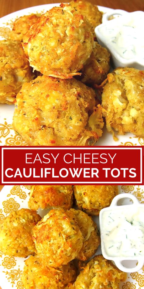 Veggie Tots Recipes, Picky Eaters Vegetables, Picky Eater Veggies, Picky Eater Vegetables, Fauxtato Tots Recipes, Cauliflower Puffs, Baby Cauliflower, Veggie Ideas For Kids, Vegetable Tots