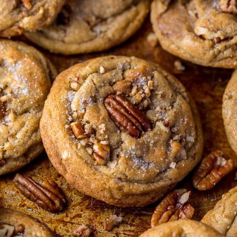 Butter Pecan Cookies - Baker by Nature Baker By Nature, Butter Pecan Cookies, Stick Butter, Baking Recipes Cookies, Pecan Cookies, Pecan Recipes, Butter Cookie, Butter Pecan, Toasted Pecans