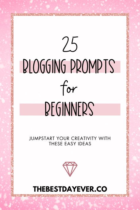 Looking for fresh blogging prompts to kickstart your creativity? Check out these 25 beginner-friendly ideas! Perfect for new bloggers needing inspiration and easy content ideas. From personal reflections to lifestyle tips, these blogging prompts will help you create engaging posts that connect with readers and grow your blog. Pin now to save for later! #BloggingPrompts #BloggingTips #ContentIdeas #NewBloggers #BloggingForBeginners Blog Post Prompts, Blog Ideas For Beginners, Starting A Blog For Beginners, Blog Topics For Beginners, Blog Prompts, Blogging Prompts, Blogging Aesthetic, Blog Post Ideas For Beginners, Blog Content Ideas