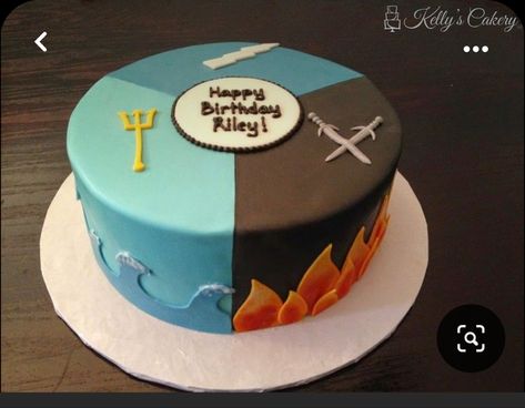 Greek Mythology Cake, Percy Jackson Food, Greek Mythology Birthday, Percy Jackson Cake, Percy Jackson Birthday Party, Percy Jackson Crafts, Mythology Party, Percy Jackson Birthday, Percy Jackson Party