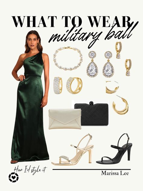 Formal green dresses for the 2023 marine corps ball and style inspiration for military spouses attending the military ball Marine Corps Ball Dresses, Marine Corps Ball, Military Ball Dress, Military Ball Gowns, Military Wife Life, The Guest List, Ball Ideas, Military Ball Dresses, Military Wedding