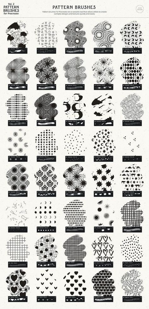 Pattern Brushes for Procreate Vol 2 Illustrator brushes #illustratorbrushes brushes #brushes brush #brush free brushes #freebrushes freebrush #freebrush #procreate 4.249 Pattern Brush Procreate, Procreate Pattern, Manifesto Design, Brush Effect, Procreate Ipad Tutorials, Photoshop Brush Set, Photoshop Brushes Free, Free Brushes, Ipad Tutorials