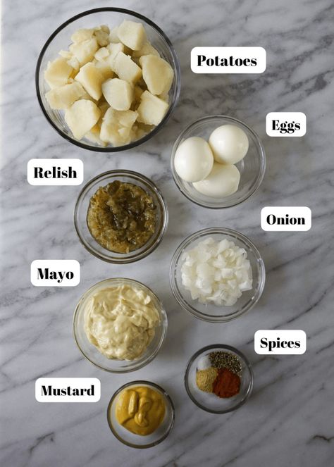 African American Potato Salad, Easy Southern Potato Salad, Southern Potato Salad Deep South, South African Potato Salad, Black Potato Salad, Black People Potato Salad, Potato Salad Black People, Christmas Soul Food Dinner, Potato Salad Dressing Recipe