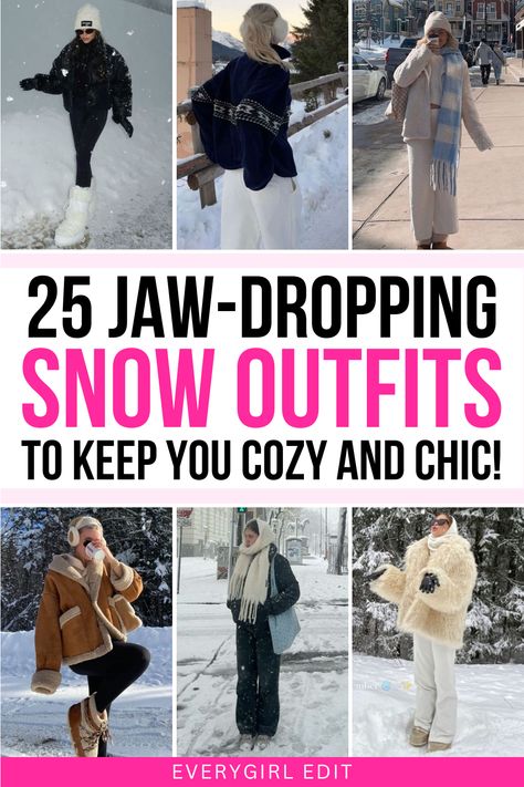 snow outfits, snow outfit ideas, snow outfit inspo, snow outfits women, snow outfit ideas women, snow outfits 2025, snow outfit ideas 2025. Outfit In Snow Weather, Snow Winter Fashion, Snow Town Outfit, Snow Attire Women Winter, Snow Outfits For Women Cold Weather, Snow Boot Outfit, Womens Snow Outfits, Snow Tubing Outfit For Women, Snow White Outfit Ideas