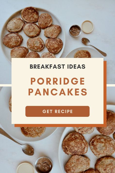 Healthy-ish Porridge Pancaked that your Kids will LOVE Porridge Pancakes, Leftover Pancakes, New Breakfast Ideas, Courtney Adamo, Oatmeal Porridge, Love Is Not, Recipes To Make, Recipe For Mom, Pancake Recipe