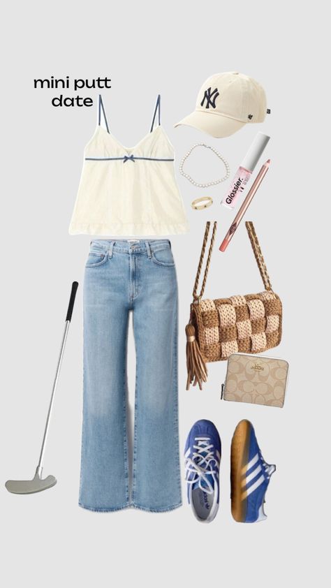 Mini putt date outfit👟⛳️🤍 #dateoutfit #casualoutfit #outfitinspo #aesthetic Putt Putt Outfit Date, Mini Putt, Outfit Date, Date Outfit, Putt Putt, Date Outfits, Casual Outfits, Outfit Inspo