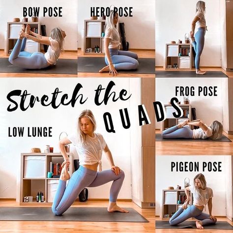 🙏🏻YOGA TUTORIALS🙏🏻 su Instagram: "QUADS STRETCHES Save for later 🗳⁣⁣⁠ ⁣⁣⁠ Comin’ in hot with the next tutorial 💪🏻 This time focused on my favorite quads stretches. I try to…" Yoga Quad Stretch, Quads Stretch, Yoga Content, Quad Stretch, Bow Pose, Yoga Tutorial, Pigeon Pose, Yoga Tees, Yin Yoga