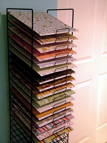 Studio Solutions, Scrapbook Paper Organization, Paper Tower, Scrapbook Paper Storage, Paper Organizer, Scrapbook Organization, Dream Craft Room, Craft Room Design, Scrapbook Room