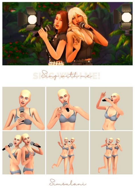 Sims 4 Acting Poses, Sims 4 Poses Story, Sims 4 Interview Poses, Sims 4 Singing Animation, Sims 4 Singing Poses, Sims 4 Band Poses, Cc Sims 4 Patreon, Pose Sims 4, Sims4 Poses