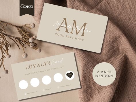 Loyalty Card | Loyalty Card Design | Salon Loyalty Card | Beauty Loyalty Card | Customer Rewards | Loyalty Card Template Canva Loyalty Cards Ideas, Card Nails, Loyalty Card Design, Instagram Business Card, Loyalty Card Template, Loyalty Cards, When You Are Happy, Design Salon, Beauty Salons