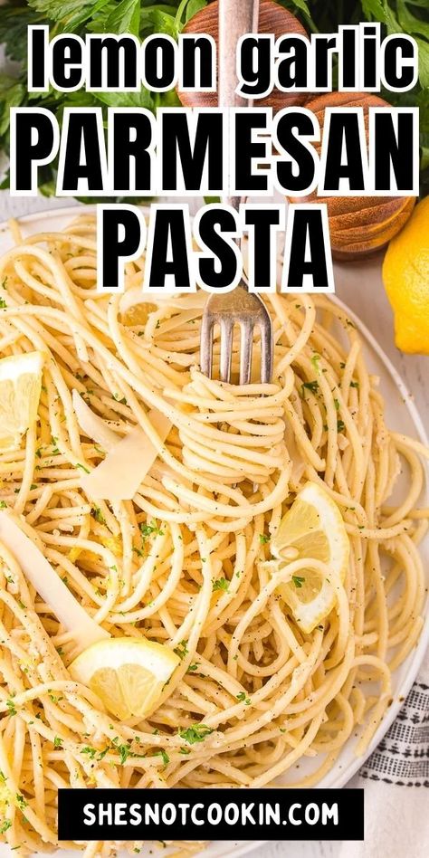 Lemon Garlic Parmesan Pasta, Shrimp Parmesan Pasta, Garlic Pasta Recipe, Lemon Pasta Recipes, Garlic Parmesan Pasta, Lemon Garlic Shrimp Pasta, Lemon Garlic Pasta, Lemon Garlic Shrimp, Creamy Mushroom Pasta