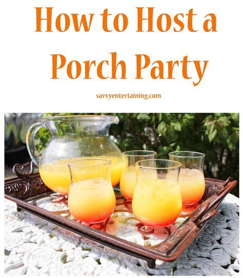 The other day I was flipping through a magazine and saw an article about an event planner who hosted a party on her front porch. What a fun idea! I loved the thought of a casual gathering wh… Meet The Neighbors Party, Meet And Greet Party Ideas, Progressive Party Ideas, Porch Party Ideas, Hoa Activities, Progressive Dinners, Neighborhood Activities, Neighborhood Block Party, Porch Party