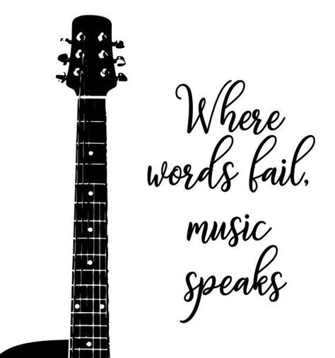 Quote About Music, Music Lover Quote, Where Words Fail Music Speaks, Singing Quotes, Inspirational Music Quotes, Gift For Musician, Diy Quotes, Papa Roach, Breaking Benjamin