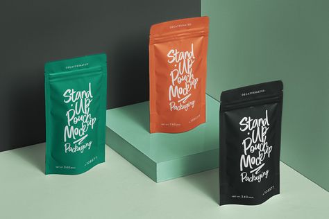 Packaging Psd Stand Up Pouch Mockup | Psd Mock Up Templates | Pixeden Free Packaging Mockup, Paper Mockup, Branding Design Packaging, Pouch Packaging, Design Label, Bag Mockup, Free Brush, Poster Mockup, Packaging Mockup