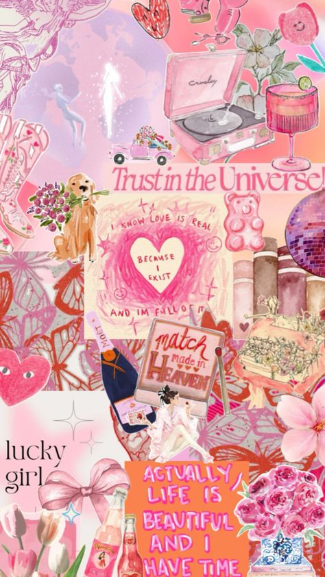 #girly #wallpaper #pink #collage #astheticpics #pinkasthetic #pinky #asthetic #pinkwallpapers Girly Wallpaper Pink, Peach Aesthetic Wallpaper, Japan Collage, Pink Collage Wallpaper, Pink Retro Wallpaper, Ipad Desktop, Pink Collage, Retro Japan, Quote Collage