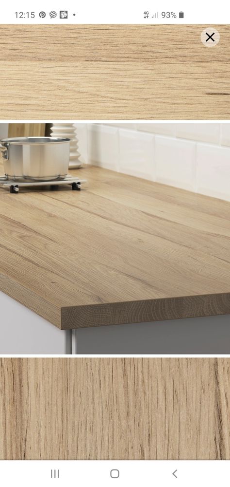 Ekbacken worktop Ikea Light Oak Light Wood Kitchen, Ikea Light, Living Room Cupboards, Light Wood Kitchens, London Flat, Kitchen Inspo, Kitchen Countertop, Wood Kitchen, Work Tops