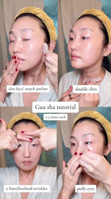 Gua Sha Tutorial, Gua Sha Routine, Gua Sha Massage, Slimmer Face, The Dating Divas, Forehead Wrinkles, Face Yoga, December 21, Face Massage