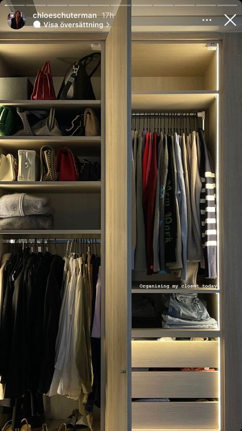 Full Wardrobe Aesthetic, Stargirl Bedroom, Full Closet Aesthetic, Closet Organisation, Room Organisation, Open Closet, Closet Layout, Concrete Home, Wardrobe Room