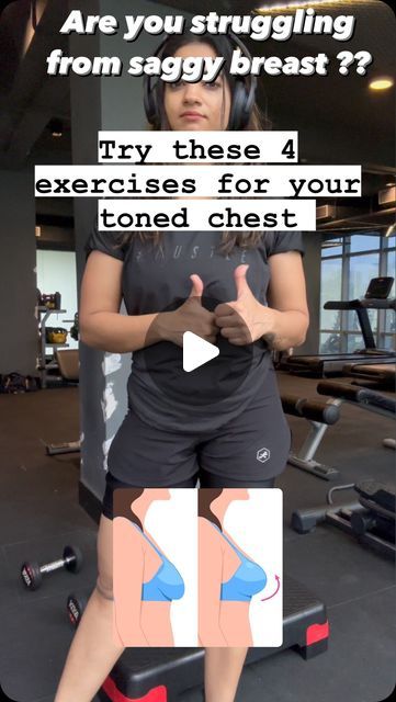 Chest Workouts At Home For Women, Ladies Chest Workout, Chest And Back Workout Dumbell, Chest Workout For Women Gym, Db Chest Exercises, Chest Dumbell Exercise, Chest Gym Workout Women, Womens Chest Exercises, Standing Chest Exercises