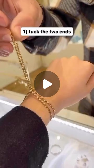 Makeup on Instagram: "10/10 Amazing Hack 😍 @lovelylabjewels" Turn Necklace Into Bracelet, How To Turn Necklace Into Bracelet, Necklace Layering Hack, 2 Necklaces Wearing Hack, Necklace Hacks Tips, Necklace As Bracelet Hack, Chain To Bracelet Hack, Necklace Hack, Jewelry Tricks