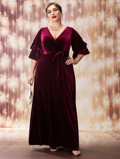 Velvet Dress Plus Size, Velvet Formal Dress, Long Sleeve Bridesmaid Dress, Winter Plus Size, Velvet Prom Dress, Sewing Clothes Women, Velvet Maxi Dress, Velvet Maxi, Mob Dresses