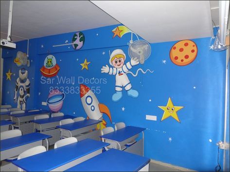 Educational Wall Painting for Primary School Classroom Walls Paint, Wall Designing, Rainbow Preschool, Paintings Wallpaper, Clinic Art, Cartoon Wall Painting, 3d Flooring, Wallpaper Painting, Daycare Decor