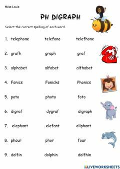 Ph Words, Digraphs Worksheets, Digraph Words, Vowel Digraphs, Consonant Digraphs, Jolly Phonics, Word Building, The Worksheet, Phonics Worksheets