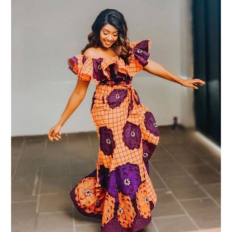 African Wear Designs, Ankara Long Gown, Ankara Long Gown Styles, Ankara Dress Styles, Ankara Gown, Ankara Gown Styles, Afrikaanse Mode, Ankara Dresses, Gown Styles