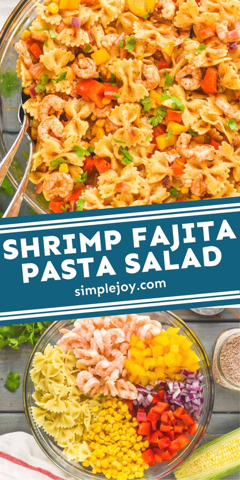 Shrimp Fajita Salad, Shrimp Fajita Pasta Salad, Shrimp Fajita Pasta Salad 12 Tomatoes, Shrimp Pasta Salad Recipes With Old Bay, Shrimp Fajita Pasta, Shrimp Potluck Ideas, Cold Pasta Salad Recipes With Italian Dressing And Shrimp, Easy Shrimp Pasta Salad Recipes Cold, Shrimp Cold Pasta Recipes