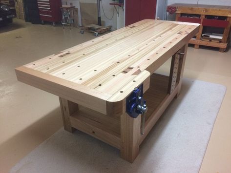 Vic Ash Work Bench | LumberJocks Woodworking Forum Work Bench Ideas, Work Bench Plans, Craftsman Workbench, Wood Work Bench, Wooden Work Bench, Woodworking Plans Workbench, Workbench Ideas, Workbench Designs, Creative Collage