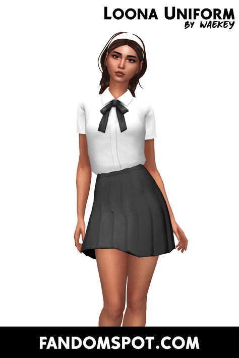 Sims 4 School Uniform CC + Mods in Maxis-Match Style (List) Sims 4 Cc Clothes School Uniform Girl, School Outfit Sims 4 Cc, Sims 4 School Clothes, Sims4 Uniform Cc, The Sims 4 School Uniform, School Uniform Sims 4 Cc, Sims 4 Uniform Cc, Sims 4 School Uniform, Sims School