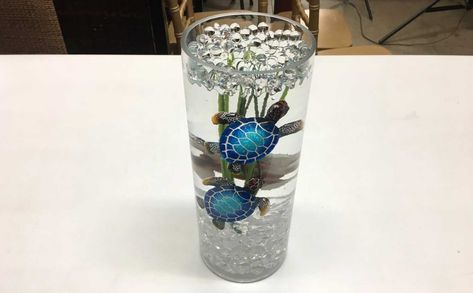 Sea Turtle Vases Sea Turtle Centerpieces, Turtle Centerpieces, Tiger Cowrie Shell, Christmas Candle Centerpiece, Ocean Theme Party, Led Curtain Lights, Led Curtain, Gel Beads, Lion Paw