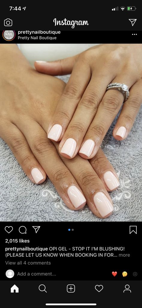 Opi Stop Im Blushing, Stop It I’m Blushing Opi, Opi Stop It Im Blushing, Instagram Nails, Colorful Nail Designs, Stop It, Beauty Body, Long Nails, Pretty Nails