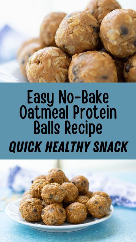 Lean Protein Snacks, Oatmeal Protein Balls, Cheap Protein, Oatmeal Snacks, Bake Oatmeal, Oatmeal Balls, Protein Balls Healthy, Oatmeal Protein, Protein Balls Recipes