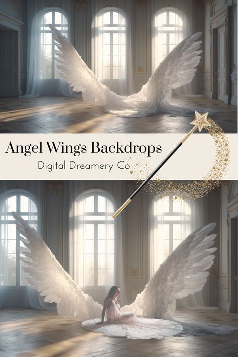 I curate a collection of stunning and aesthetic digital backgrounds featuring white angel wings set in a baroque-style environments. These angel wings backdrops are specifically designed to create enchanting and memorable maternity backgrounds for fine art photography. 😍 Get more photoshoot ideas to maternity photo sessions. If you are looking for a unique baby shower gift for the mom to be? This could be! 😍 Angel Wings Backdrop, Wing Maternity Photoshoot, Maternity Shoot Angel Wings, Maternity Wings Photography, Maternity Angel Wings, Diy Maternity Photos, White Angel Wings, Wings Art, Unique Baby Shower Gifts