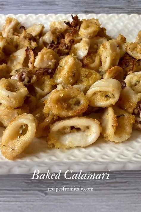 Calamari Rings Recipe, Baked Calamari, Cooking Calamari, Calamari Rings, Recipes From Italy, Calamari Recipes, Squid Recipes, Instant Potatoes, Easy Fish Recipes