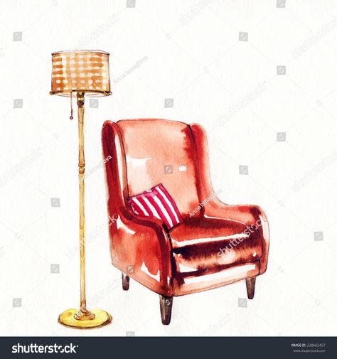 Chair Watercolor Illustration Stock Illustration 238602457 Chair Watercolor, Architectural Sketches, Architecture Sketch, 3d Objects, Watercolor Illustration, Image Illustration, Stock Illustration, Every Day, Royalty Free Stock Photos