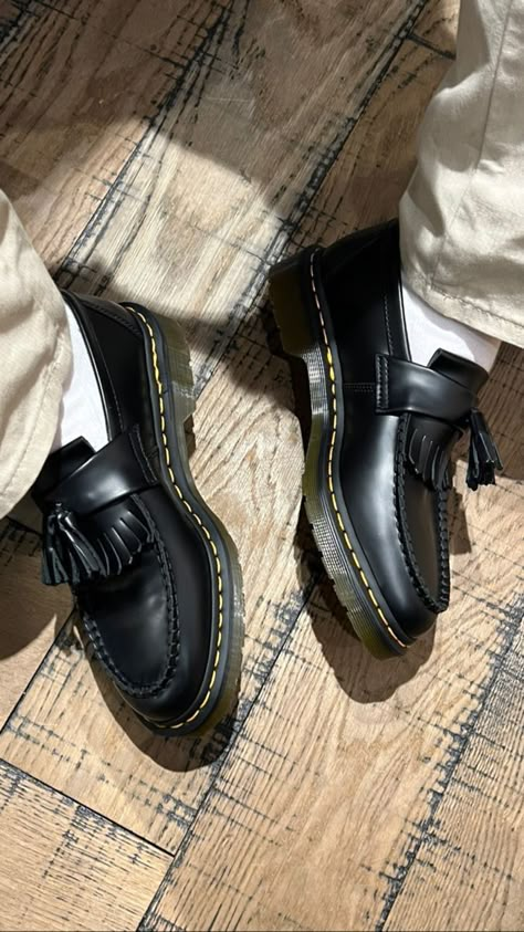 Doc Marten Loafers Men, Mens Loafers Aesthetic, Men’s Chunky Loafer, Doc Martens Mens Loafers, Mens Loafers Outfit Classy, Loafers Fit Men, Loafers Men Aesthetic, Prada Loafers Men, Chunky Loafers Men