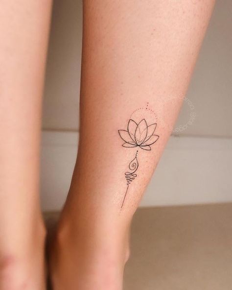 58 Stunning Ankle Tattoos for Women - Our Mindful Life Family Ankle Tattoo, Small Mandala Tattoo For Women, Womens Lotus Tattoo, Small Back Of Ankle Tattoo, Ankle Line Tattoos For Women, Ankle Lotus Tattoo, Inside Foot Tattoos For Women, Women’s Ankle Tattoo, Lotus Foot Tattoo