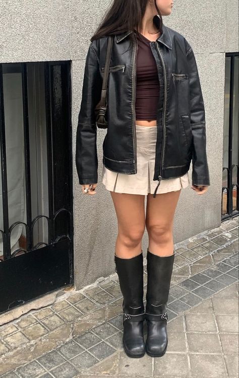 biker boots, skirt Biker Boots Outfit Fall, Moto Boots Outfit Winter, Black Biker Boots Outfit, Biker Boots Outfit Winter, Rider Boots Outfit, Moto Boots Outfit, Biker Boots Outfit, Suede Boots Outfit, Motorcycle Boots Outfit