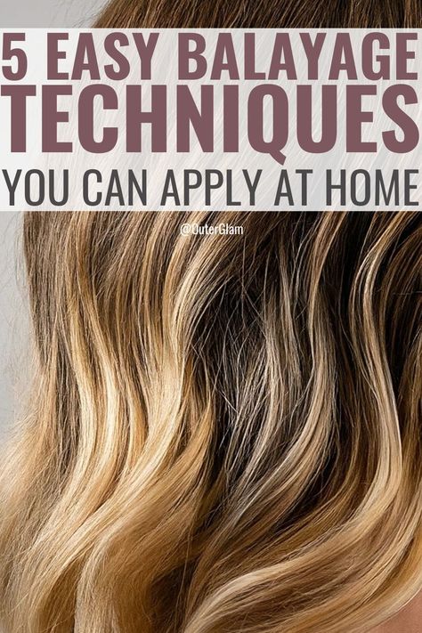 Whether you're looking to add dimension to your locks or achieve that sun-kissed glow, mastering balayage techniques at home is easier than you think. If you want to elevate your hair game with effortless highlights and lowlights, this article is for you. Discover five simple balayage techniques that will empower you to achieve professional-looking results from the comfort of your own home. How To Dye Balayage Hair At Home, Painted On Highlights, Home Bayalage Diy, Diy Highlights For Brunettes, Lighting Hair At Home, Easy Highlights For Brown Hair, Diy Brown To Blonde Hair At Home, How To Lowlight Your Hair At Home Diy, Highlight My Own Hair At Home