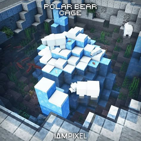 Minecraft Zoo Blueprints, Minecraft Panda Farm, Minecraft Dolphin Tank, Minecraft Sheep Enclosure, Minecraft Building Ideas Animal, Minecraft Zoo Ideas Layout, Polar Bear Enclosure Minecraft, Minecraft Zoo Ideas Aesthetic, Sheep Enclosure Minecraft