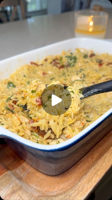 Brooke Stepp on Instagram: "Dump and bake tuscan chicken orzo for a quick and easy dinner   #recipe #dinnerrecipe #orzo #tuscanchicken" Orzo Tuscan Chicken Dump, One Pot Tuscan Chicken Orzo, Tuscan Chicken And Orzo Recipes, Chicken Orzo Bake One Pot, Orzo Tuscan Chicken, Tuscan Chicken Orzo Dump And Bake, Dump & Bake Tuscan Chicken Orzo, Dump And Bake Tuscan Chicken Orzo Meals And Munchies, Tuscan Chicken Orzo Casserole