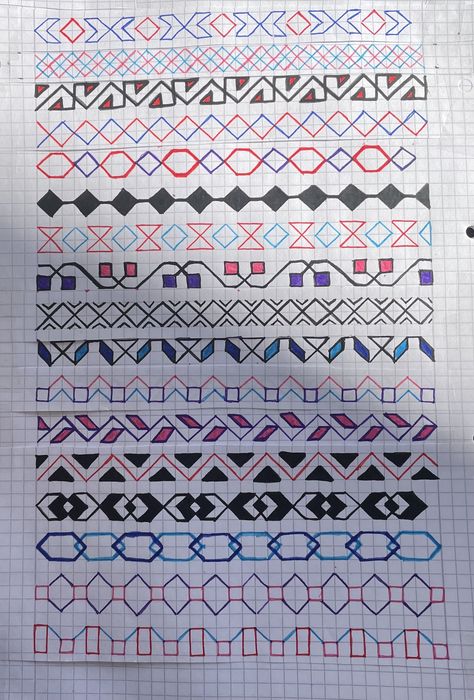 Graph Paper Art Inspirations: From Simple to Complex Designs Doodles Graph Paper, Card For Birthday, Book Art Projects, Graph Paper Designs, Paper Art Design, Easy Mandala Drawing, Bond Paper Design, Graph Paper Drawings, Bullet Journal Mood Tracker Ideas