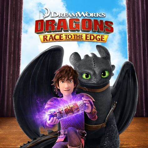 Dreamworks Animation: Dragons: Race to the Edge: Season 1-4 (Digital HD TV Show Download) $4.99 Each & More via Apple iTunes How To Train Your Dragon Race To The Ege, Dragons Race To The Edge, Race To The Edge, Dragon Stuff, Dragon Series, Dreamworks Dragons, Dragon Trainer, Computer Animation, Dragon Rider