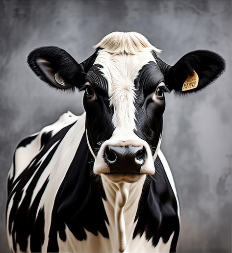 Photo curious calf gazes intently soft g... | Premium Photo #Freepik #photo Black And White Cow Pictures, White Cows, Farm Animal Paintings, Photo Black White, Cow Photos, Water For Elephants, Black And White Cow, Soft G, Cow Wall Art