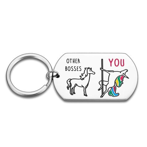 Funny Boss Gifts, Boss Gifts, Boss Humor, Couples Keychains, Matching Keychains, Happy 30th, Engraved Keychain, Women Office, Gifts For Boss