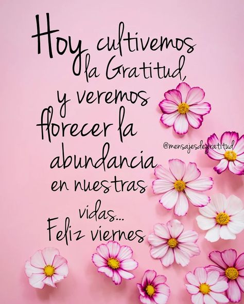 MENSAJES DE GRATITUD | Hoy cultivemos la Gratitud y verás florecer la abundancia en nuestras vidas… Feliz Viernes . Si te gusto no olvides seguirnos en… | Instagram January 12, Happy Day, Quotes, On Instagram, Instagram