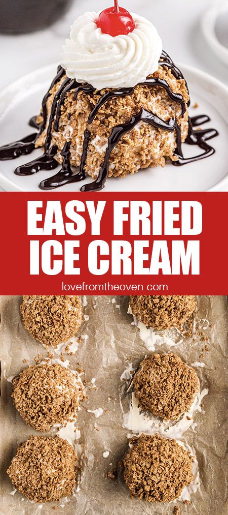 Fried I E Cream, Fried Ice Cream Casserole, No Fry Fried Ice Cream, Fried Ice Cream With Cinnamon Toast Crunch, Easy Fried Ice Cream Recipe, Hibachi Desserts, Chi Chi's Fried Ice Cream Recipe, Mexican Ice Cream Dessert, Fried Ice Cream Recipe Easy