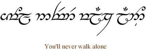 Elvish Symbols, Elvish Writing, Elvish Tattoo, Elvish Language, Lotr Tattoo, Lord Of The Rings Tattoo, Ring Tattoos, You'll Never Walk Alone, Tattoo Script